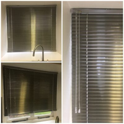 Venetian Blinds - Kitchen Window Blinds - Left hand side of strings - made to measure