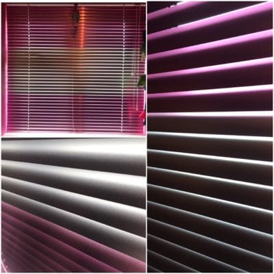 Purple venetian Window Blinds - made to measure - installation and fitting service - Hereford