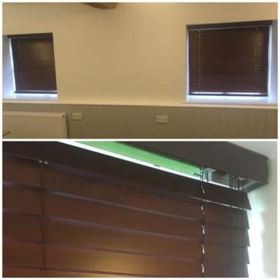 Double Wood venetian window blinds fitting in Ledbury.