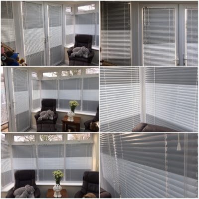 Conservatory-Venatian-Blinds-on-door-window-fitting-service-mix-colours-Grey-and-white