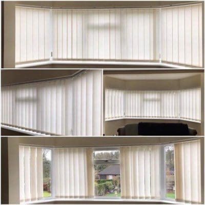 Bay Window Blinds vertical foitting and installation service Leominster Herefordshire