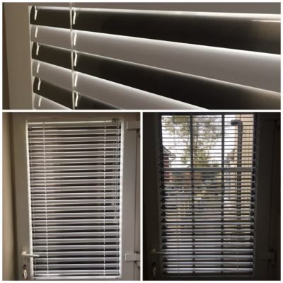 Made to measure window Blinds fitting and installation 2 colours venetian mix