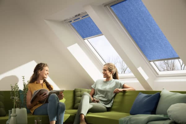 Velux Blinds - Roof Blinds in blue colour matching