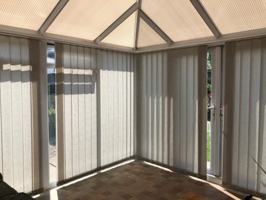 vertical blinds - conservatory blinds - in hereford - slats - wide window