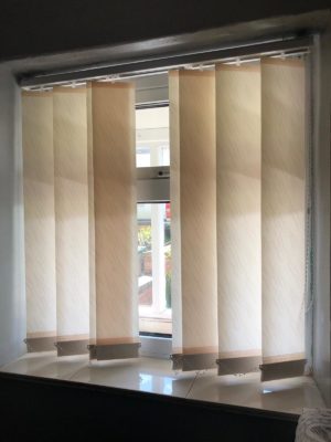 vertical blinds - conservatory blinds - in hereford - slats - wide window closer