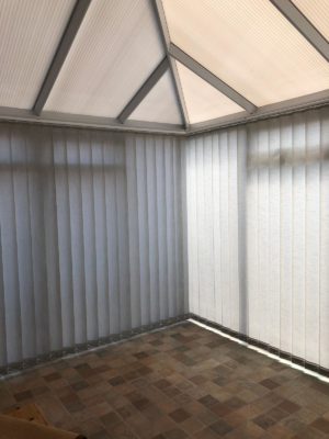 vertical blinds - conservatory blinds - in hereford - wide window inside