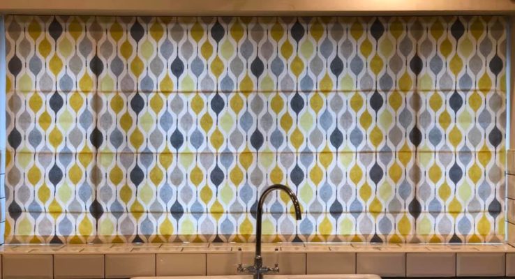 Roman Blinds Hereford and Dorset Pattern installation