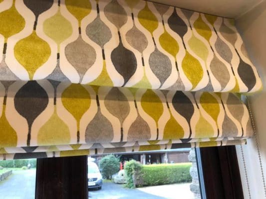 Roman Blinds patterned fitting made to measure 2