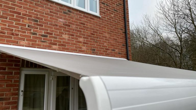 INT500-Full Cassette-Motorised- White Frame-Heavy Duty Patio Awnings