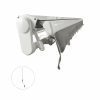 INT400 - Half Cassette - Garden Patio Awnings | Retractable Manual Control Heavy Duty | 40mm bar | Colour White Frame Grey Fabric 300gsm