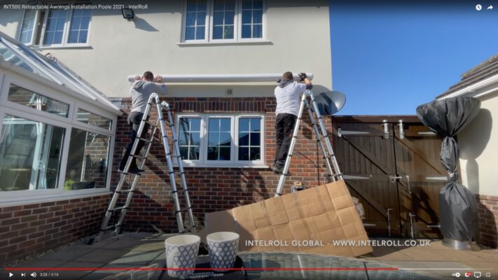 Patio Awnings Installation Service Fitting INT500 motorised electric awnings retractable 2021