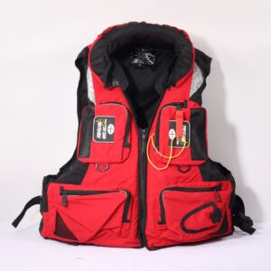 Life Jacket Red for Paddleboard kayak fishing front with pockets
