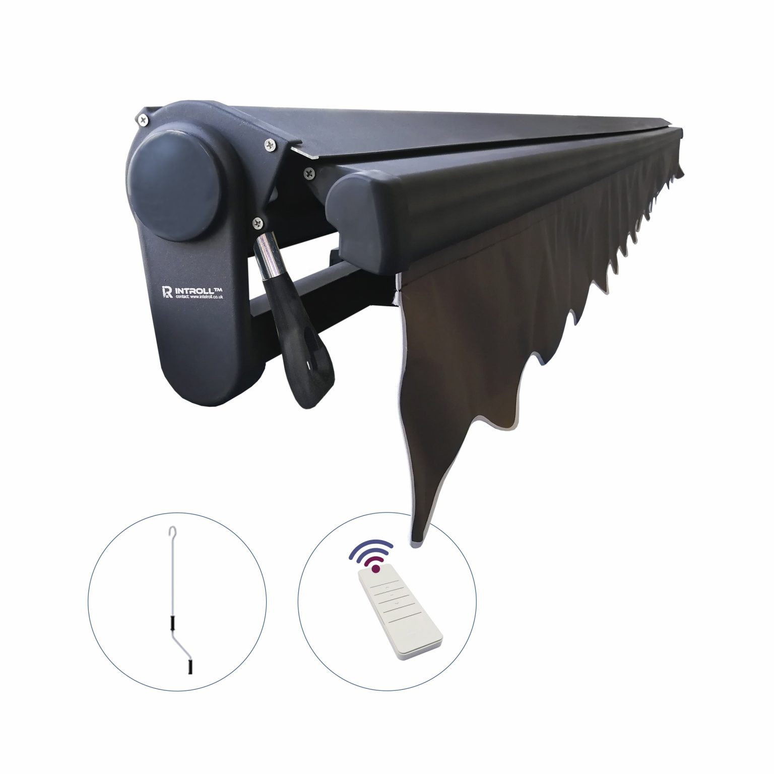 INT400 Half Cassette Garden Patio Awnings Retractable ELECTRIC