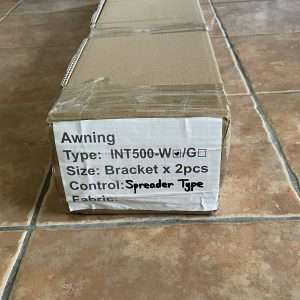 Spreader Bracket bar for retractable garden patio awnings full cassette special wall console in box front