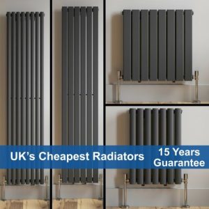 Horizontal Vertical Oval Column Flat Radiator Central Heating Anthracite White 
