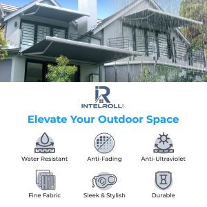 waterproof garden patio awnings retractable shop front INT500