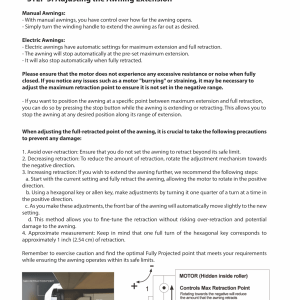 INTELROLL INT500 MANUAL GUIDE HANDBOOK MOTORISED AWNING LED CANOPY INSTALL RETRACTABLE ELECTRIC INTROLL INT INSTALLATION