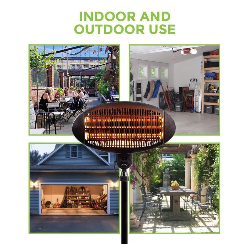 Patio Heaters For Outdoor Use Ener-G+ Freestanding Aluminum