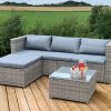 INTR001 Rattan Garden Furniture Set Corner Sofa Lounge In/Outdoor Extra Wide