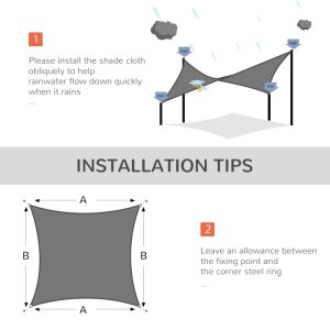 Installation idea for sun shade sail pole legs canopy UK INtelroll