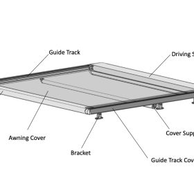 Intelroll Pergola Markise INT800 med ben