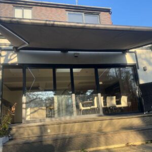 Intelroll L Shape bracket installed on awning console Grey- 2026-04-01 at 17.00.20