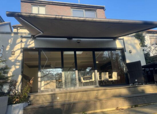 Intelroll L Shape bracket installed on awning console Grey- 2026-04-01 at 17.00.20
