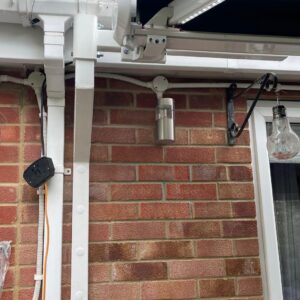 Offset Gutter Bracket colour white Intelroll Awnings support wall console